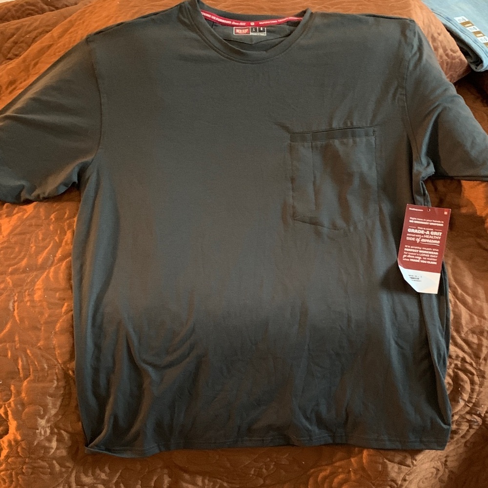 Red Kap Charcoal Short Sleeve Pocket Work Tee